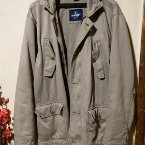 Men’s Old Navy Lightweight Tan Cotton Field Utility Jacket Size XL